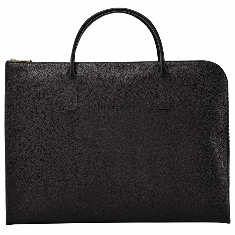 Black Longchamp Le Foulonne S Men's Briefcase Bags